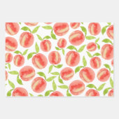 Waterverf Peach Patroon Inpakpapier Vel (Voorkant 2)