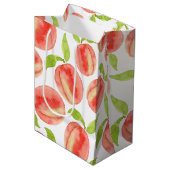 Waterverf Peach Patroon Medium Cadeauzakje (Voorkant Gekanteld)