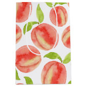 Waterverf Peach Patroon  Medium Cadeauzakje (Voorkant)