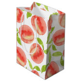 Waterverf Peach Patroon  Medium Cadeauzakje (Achterkant Gekanteld)