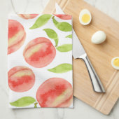 Waterverf Peach Patroon Theedoek (Quarter Fold)