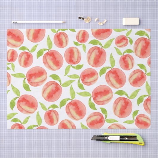 Waterverf Peach Patroon Tissuepapier (Craft)