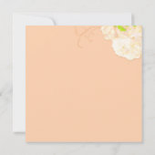 Waterverf Peach Peony Vrijgezellenfeest Kaart (Achterkant)