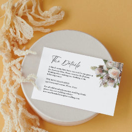 Waterverf Peach pinkBruiloft informatie details Informatiekaartje