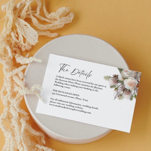 Waterverf Peach pinkBruiloft informatie details Informatiekaartje