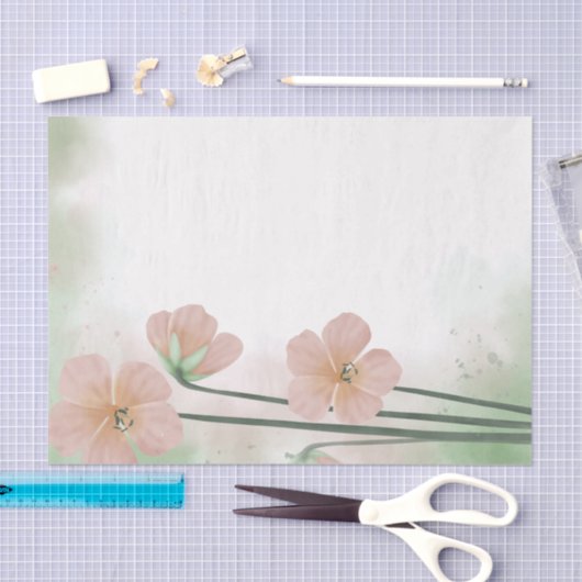 Waterverf Peach roze ventilator ontkoppeling Tissuepapier (Craft)