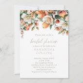 Waterverf Peach Sage Green Floral Vrijgezellenfees Kaart (Voorkant)