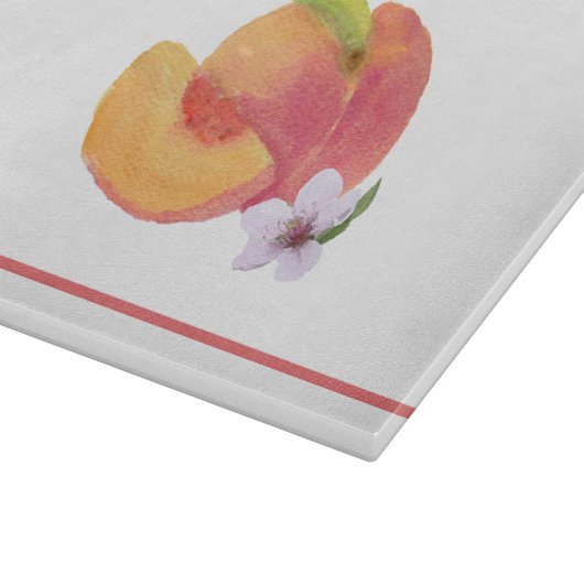 Waterverf Peach Snijplank (Hoek)