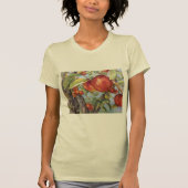 Waterverf Peach Tree Orchard Fruit T-shirt (Voorkant)