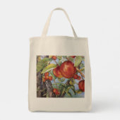 Waterverf Peach Tree Orchard Fruit T-shirt Tote Bag (Achterkant)