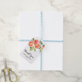 Waterverf Peaches Baby shower Hartelijk dank Cadeaulabel (Met Touw)