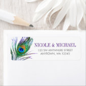 Waterverf Peacock — Adres voor retourzending Etiket (Insitu)