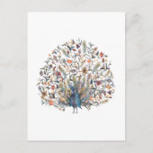 Waterverf Peacock Briefkaart (Voorkant)