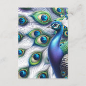 Waterverf Peacock bruiloft behuizing Kaarten (Achterkant)