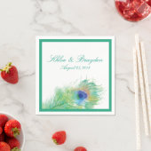 Waterverf Peacock | Bruiloft Servet (Insitu)