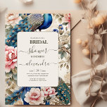 Waterverf Peacock Chinoiserie Vrijgezellenfeest Kaart<br><div class="desc">Nodig uw gasten uit voor een feest van liefde met onze Charming Whimsy Floral Chinoiserie Bridal Shower Invitation. De ingewikkelde bloemmotieven geïnspireerd door Chinoiserie art zetten het podium voor een douche gevuld met bloesems van liefde. Elk delicaat bloemblaadje vertelt een verhaal over romance, waardoor deze uitnodiging een perfecte introductie is...</div>