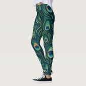 Waterverf Peacock Feather Pattern Leggings (Links)