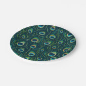Waterverf Peacock Feather Pattern Papieren Bordje (Gekanteld)