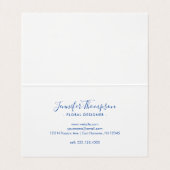 Waterverf Peacock Feather Visitekaartje (Binnenkant ongevouwen)