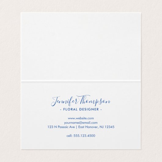 Waterverf Peacock Feather Visitekaartje (Binnenkant ongevouwen)