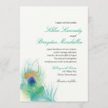 Waterverf Peacock Feather Wedding Kaart<br><div class="desc">Een populair thema voor bruiloften is de pauwenveer. Mooie lichte waterverf van twee pauwenveren. Als je iets wilt veranderen aan dit ontwerp, aarzel dan niet om me te e-mailen op paula@labellarue.com Als je andere kaarten nodig hebt, zoals rsvp, menu, receptie etc en je ziet ze niet in mijn winkel, neem...</div>