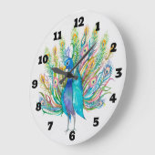 Waterverf Peacock Grote Klok (Hoek)