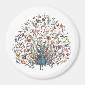 Waterverf Peacock Magneet (Voorkant)