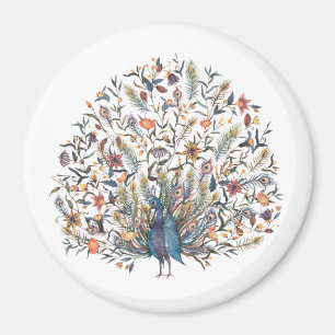 Waterverf Peacock Magneet