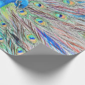Waterverf Peacock Painting Cadeaupapier (Hoek)