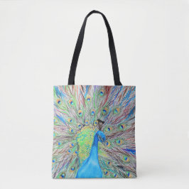 Waterverf Peacock Painting Tote Bag