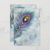  Waterverf Peacock RSVP (Voorkant / Achterkant)