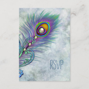  Waterverf Peacock RSVP Kaartje