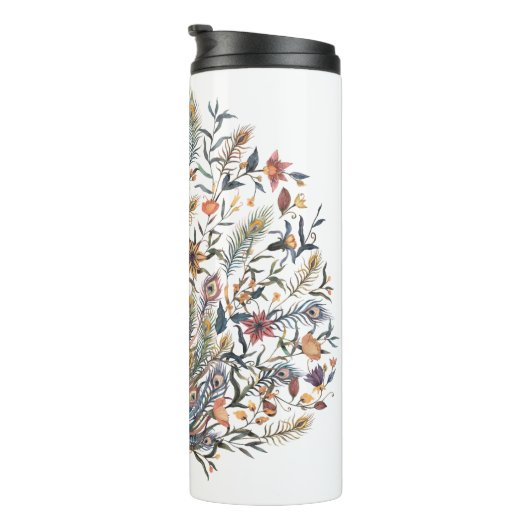 Waterverf Peacock Thermosbeker (Geroteerd rechts)