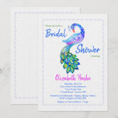 Waterverf Peacock Uitnodiging (Voorkant / Achterkant)