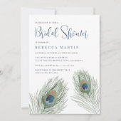 Waterverf Peacock-Vrijgezellenfeest Kaart (Voorkant)