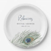 Waterverf Peacock-Vrijgezellenfeest Papieren Bordje (Voorkant)