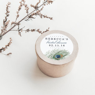 Waterverf Peacock-Vrijgezellenfeest Ronde Sticker