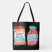 Waterverf Peanut Butter & Jelly Jars Tote Bag (Voorkant)