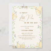 Waterverf Pear Floral Garden Baby shower Kaart (Voorkant)