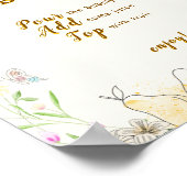 Waterverf Pear Floral Garden Memosa Bar Sign Poster (Hoek)