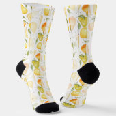 Waterverf Pear Fresh Fruit Pattern Sokken (Gebogen)