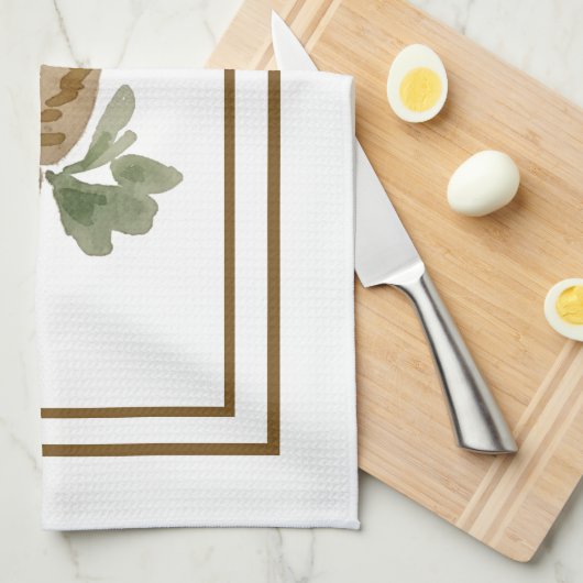 Waterverf Pear Keuken Handdoeken (Quarter Fold)