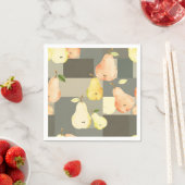 Waterverf Pear Patchwork Pattern Design Servet (Insitu)