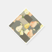 Waterverf Pear Patchwork Pattern Design Servet (Hoek)