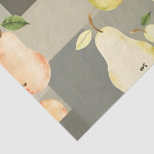 Waterverf Pear Patchwork Pattern Design Tissuepapier (Detail)
