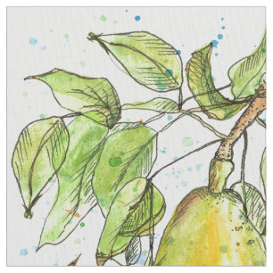 Waterverf Pears Fruit Stof