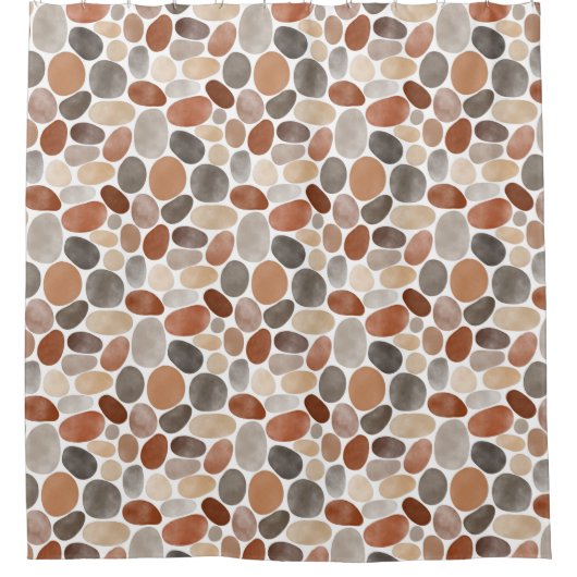 Waterverf Pebbles 230921 Douchegordijn (Voorkant)