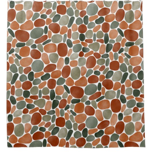 Waterverf Pebbles 270921 Douchegordijn (Voorkant)