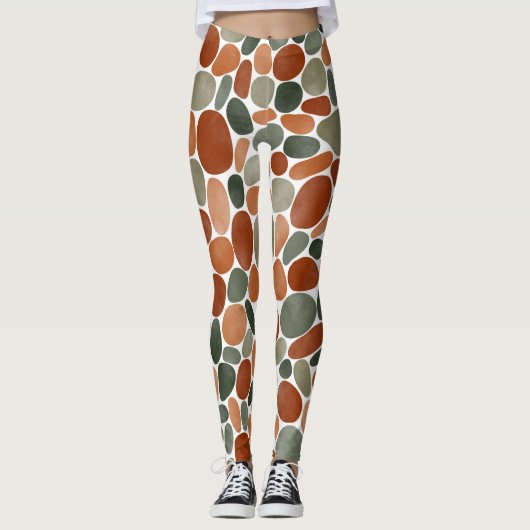 Waterverf Pebbles 270921 Leggings (Voorkant)
