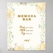 Waterverf Peer Bloemetuin Memosa Bar Bord Poster (Voorkant)